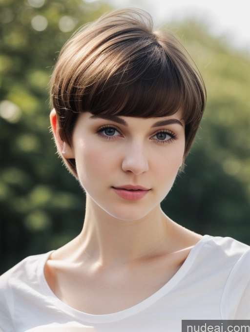 related ai porn images free for Small Tits Beautiful Skinny Fairer Skin 18 Brunette Russian Close-up View Shirt Short Hair