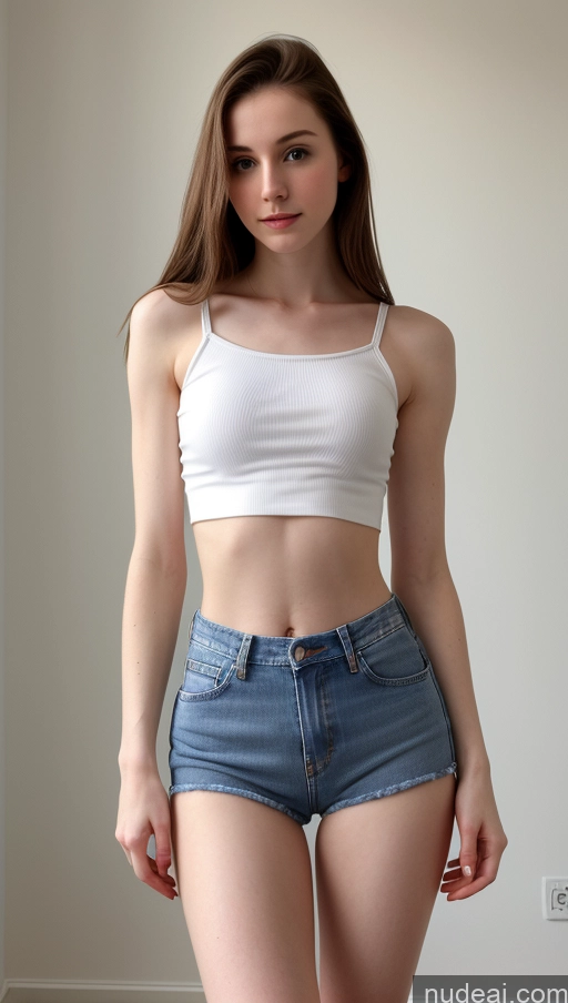 related ai porn images free for Small Tits Beautiful Skinny Fairer Skin 18 Brunette Russian Straight Jeans Detailed Crop Top Short