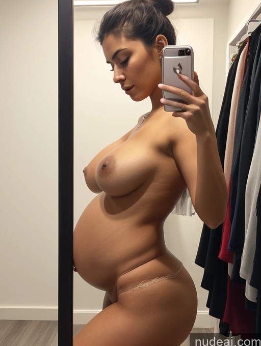 related ai porn images free for Perfect Boobs Big Hips Perfect Body Pubic Hair Pregnant Tanned Skin 18 Serious Black Hair Hair Bun Spanish Nude Detailed Side View Mirror Selfie Changing Room