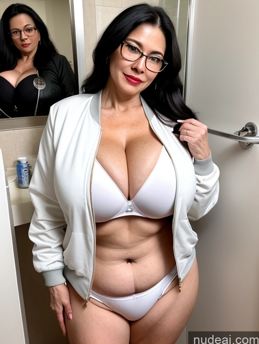 related ai porn images free for Milf Beautiful Big Ass Fairer Skin Black Hair Lipstick Glasses Huge Boobs Bathroom Cleavage Long Hair Asian 50s Bomber