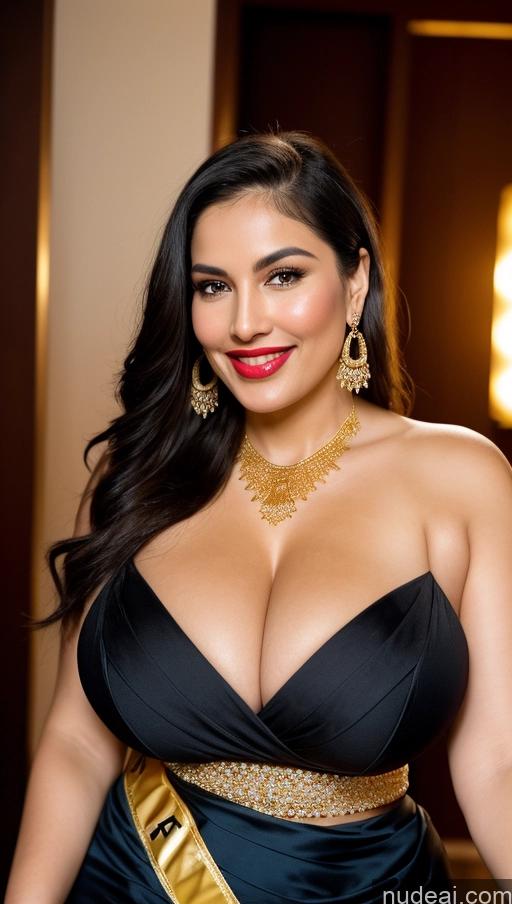 related ai porn images free for Miss Universe Model Busty Huge Boobs Beautiful Lipstick Big Ass Chubby Fairer Skin 50s Happy Seductive Sexy Face Black Hair Straight White Onsen Front View Sari Gold Jewelry Jewelry Bright Lighting Alternative