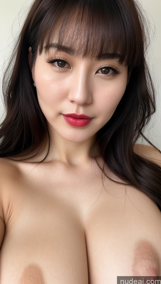 related ai porn images free for Woman One Beautiful Simple 30s Black Hair Huge Boobs Close-up View Bangs Korean Lipstick Fairer Skin