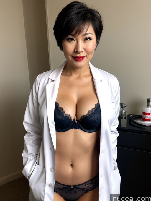 related ai porn images free for Milf Perfect Boobs Lipstick Pixie Asian Bra Doctor Lab Coat Cleavage Partially Nude Dark Lighting