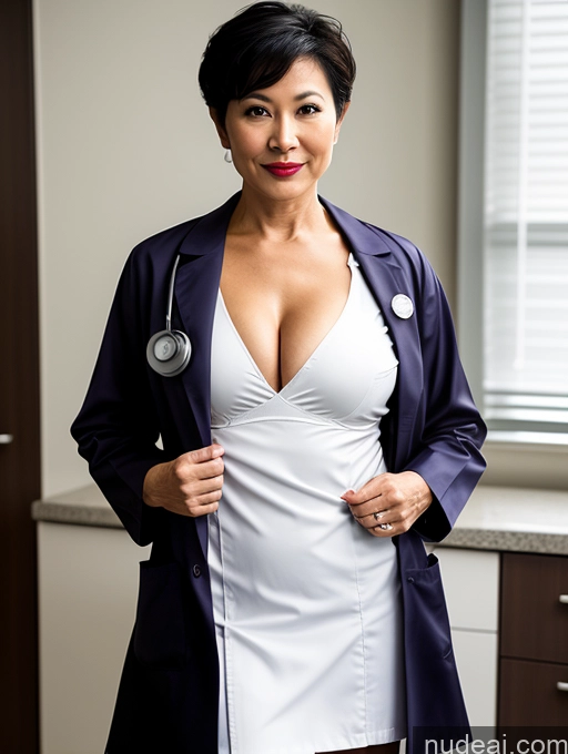 related ai porn images free for Milf Perfect Boobs Lipstick Pixie Asian Bra Doctor Lab Coat Cleavage Partially Nude Dark Lighting Detailed 50s