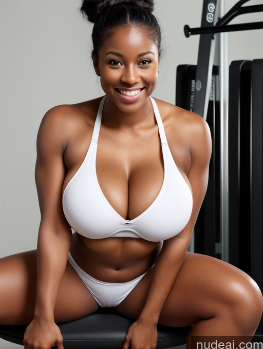 related ai porn images free for One Beautiful Big Hips 20s Brunette Black Nude Hair Bun Topless Squatting Happy Laughing Gym Dark Skin Sports Bra Huge Boobs