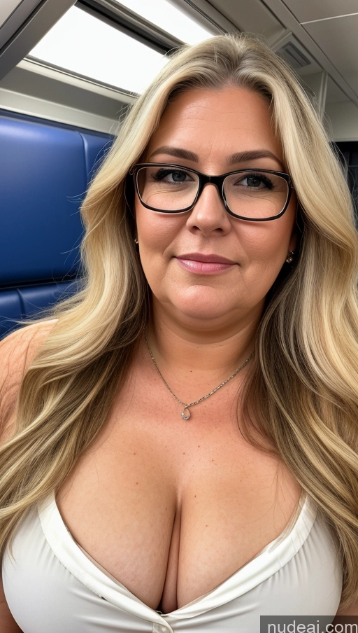 related ai porn images free for Chubby 60s Blonde White Skin Detail (beta) Train Cumshot Blouse Detailed Woman Front View Thick Fat Long Hair Glasses