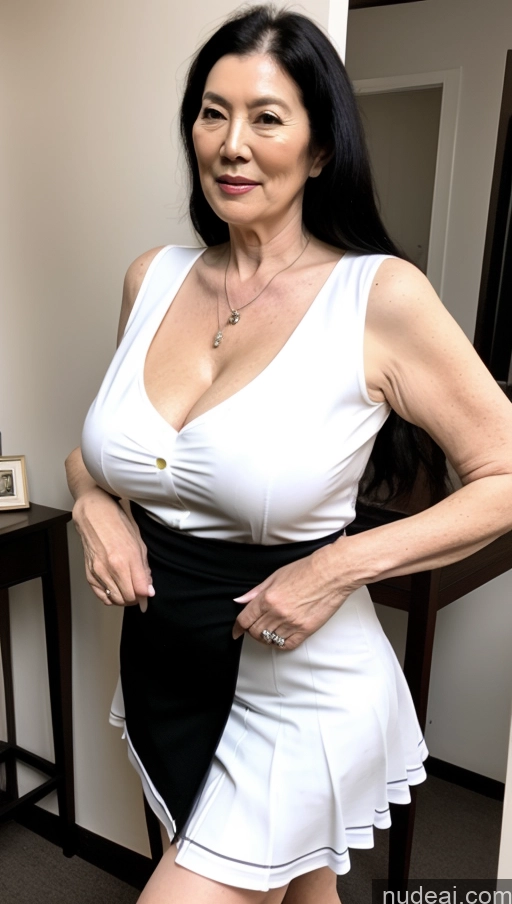 Milf Busty Big Ass Big Hips Pubic Hair Fairer Skin Black Hair Asian 70s JK Lure Dress V3