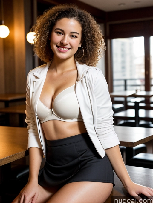 related ai porn images free for Small Tits Thick 18 Happy Curly Hair Front View Dark Lighting Abs Beautiful Fairer Skin Stylish Micro Skirt Bra Short Chubby Restaurant Jacket