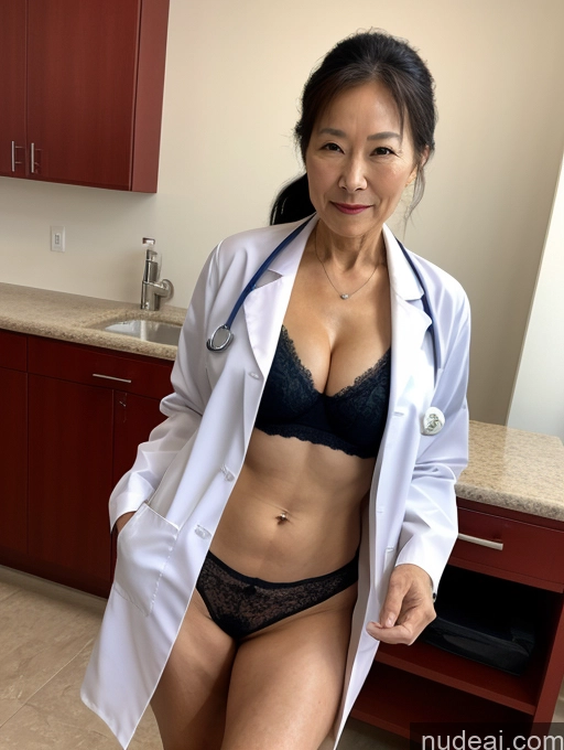 related ai porn images free for Perfect Boobs Perfect Body Ponytail Chinese Doctor Lab Coat Cleavage Partially Nude Detailed Sexy Face Two 80s Milf