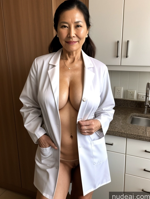 related ai porn images free for Perfect Boobs Perfect Body Ponytail Chinese Doctor Lab Coat Cleavage Partially Nude Detailed Sexy Face Two 80s Milf