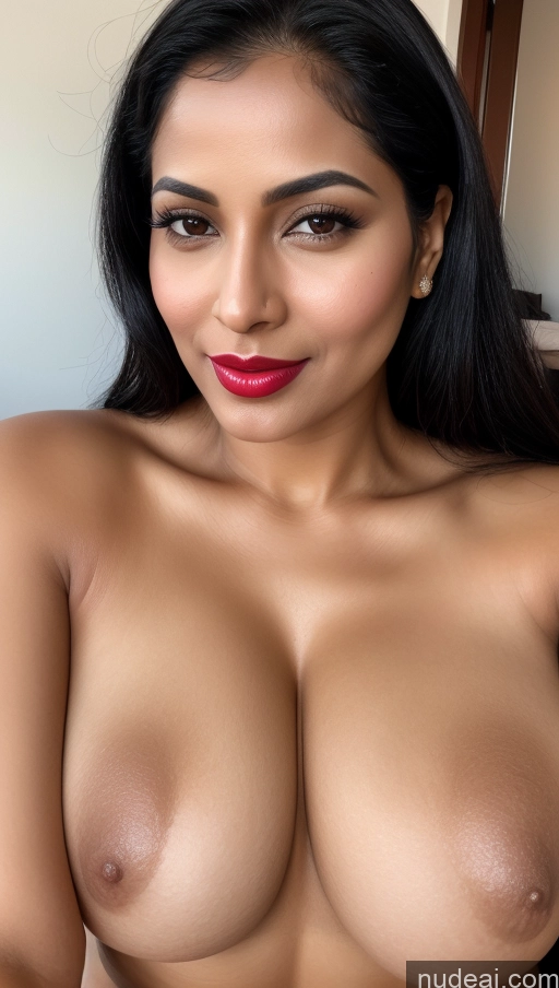 related ai porn images free for Woman One Huge Boobs Beautiful Close-up View Detailed Slicked Indian Lipstick Black Hair 30s