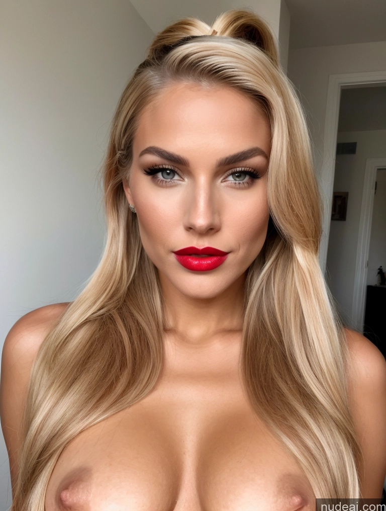 related ai porn images free for One Perfect Boobs Perfect Body Sexy Face Front View Miss Universe Model Lipstick Blonde Pigtails