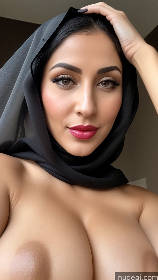 related ai porn images free for Woman One Huge Boobs Lipstick Fairer Skin 30s Close-up View Detailed Black Hair Arabic Slicked Nude Niqab Beautiful