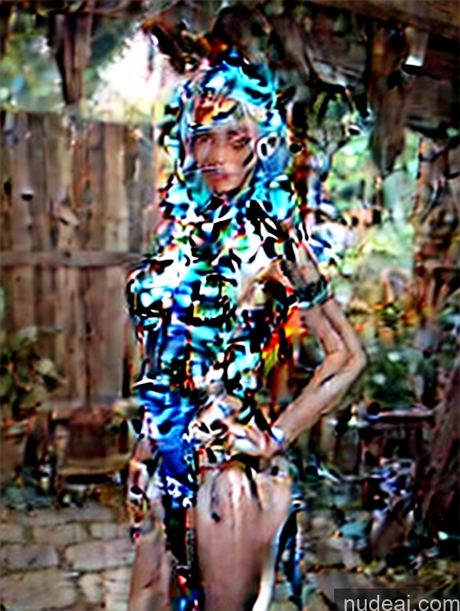 ai nude image of painting of a woman in a colorful dress standing in a garden pics of Model Perfect Boobs Beautiful Small Ass Skinny Long Legs Tall Perfect Body Blue Hair, Medium Hair 18 Deep Blue Eyes Blonde Cute Monster Cave Maske's Balls Deep Deepthroat Choker Dance Dress: Ballet Bdsm Powering Up Detailed Has Wings