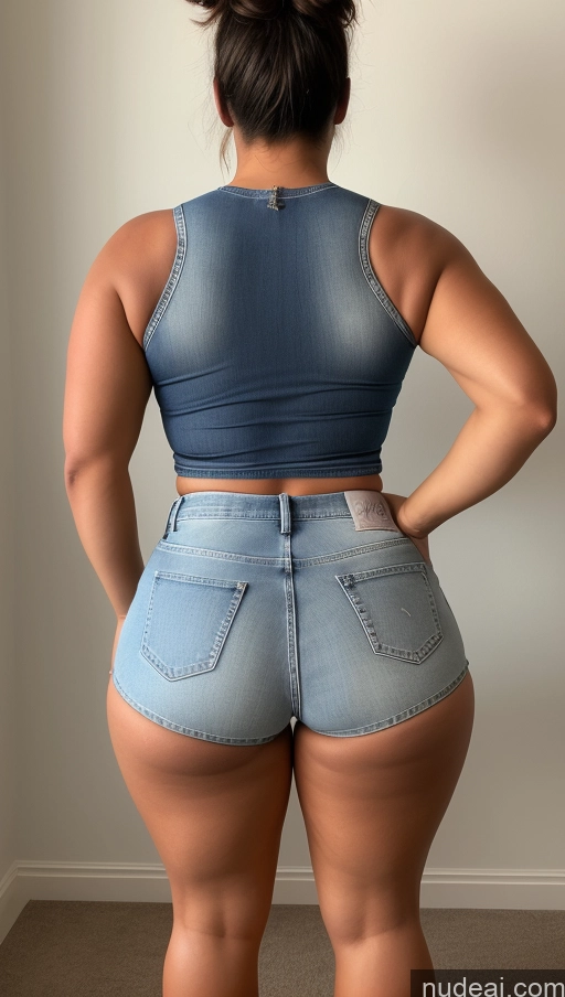 related ai porn images free for Big Ass Big Hips Athlete Jeans Short Shorts Back View