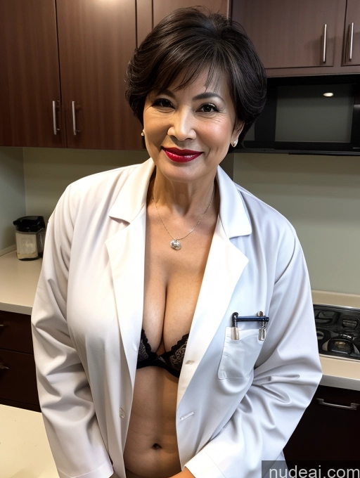 related ai porn images free for Milf Perfect Boobs Lipstick Pixie Asian Bra Doctor Lab Coat Cleavage Partially Nude Dark Lighting 60s