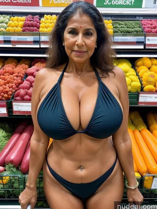 related ai porn images free for Milf 70s One Busty Huge Boobs Tanned Skin Front View Microkini Thong Indian Grocery