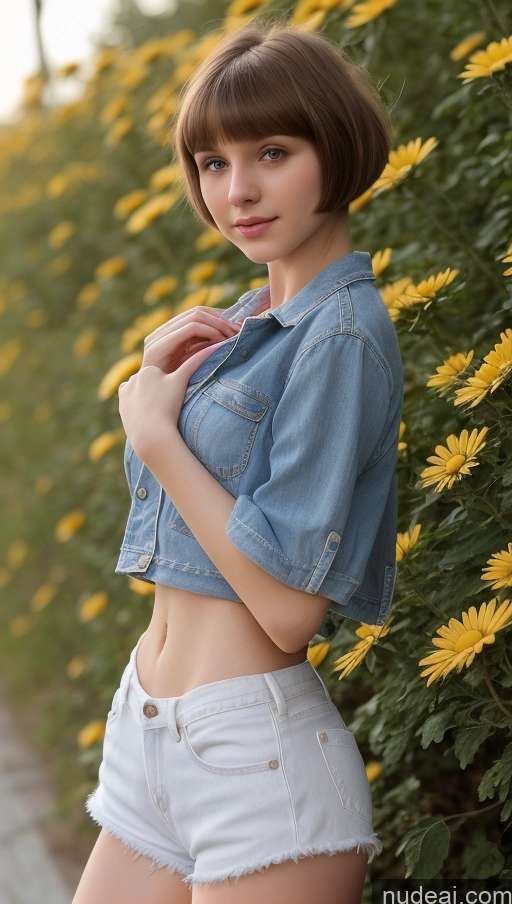 related ai porn images free for Small Tits Beautiful Skinny Small Ass Fairer Skin 18 Brunette Short Hair Russian Daisy Dukes Detailed Shirt