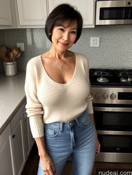 related ai porn images free for Small Tits Beautiful Perfect Body Blouse Casual High Heels Jeans Cleavage Short Hair Sweater Bra 70s Kitchen Milf Partially Nude Dark Lighting Chinese