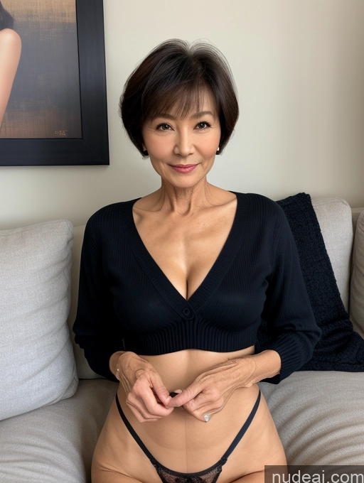 related ai porn images free for Small Tits Beautiful Perfect Body Blouse Casual Cleavage Short Hair Sweater Bra 70s Milf Partially Nude Dark Lighting Chinese Couch Spreading Legs