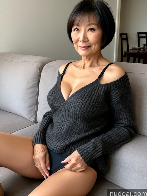 related ai porn images free for Milf Small Tits Beautiful Perfect Body Short Hair 70s Chinese Couch Spreading Legs Casual Sweater Cleavage Partially Nude Dark Lighting Bra Stockings