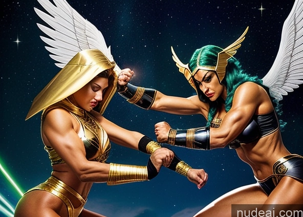 related ai porn images free for Several Bodybuilder Abs Perfect Boobs Egyptian Hawkgirl Regal Powering Up Science Fiction Style Fantasy Armor