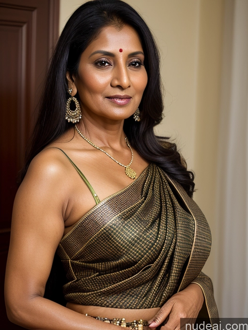 related ai porn images free for One Tanned Skin Milf Black Hair Long Hair Indian Sari Blouse Close-up View 50s Perfect Boobs