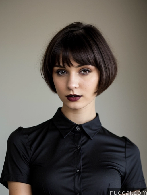 related ai porn images free for Small Tits Beautiful Skinny 18 Russian Short Hair Brunette Goth Close-up View Shirt