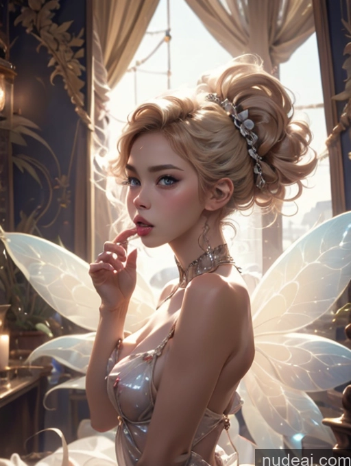 ai nude image of a woman in a fairy costume holding a toothbrush in her hand pics of Skinny Short Perfect Body Beautiful 18 Scandinavian Oiled Body Shocked Ahegao Dark Fantasy Detailed Fellatio (Side View) Woman + Man Fairy