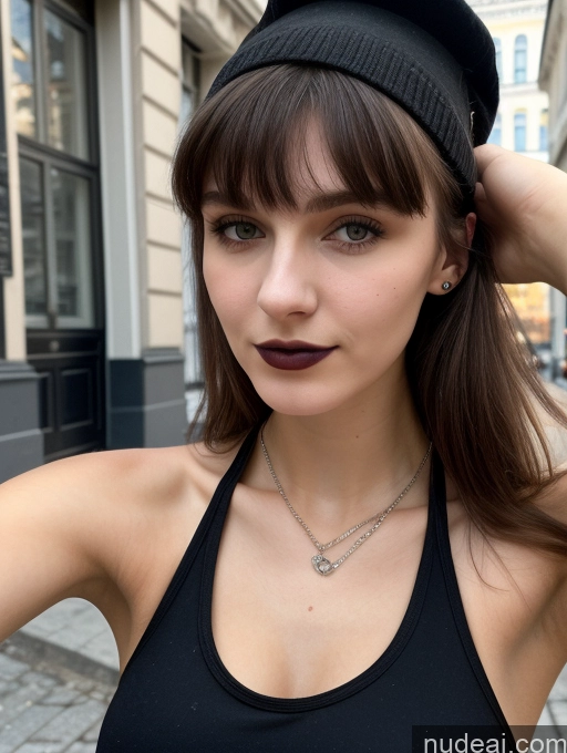 related ai porn images free for 18 Small Tits Skinny Beautiful Russian Close-up View Goth Brunette Tank Top Street Bangs