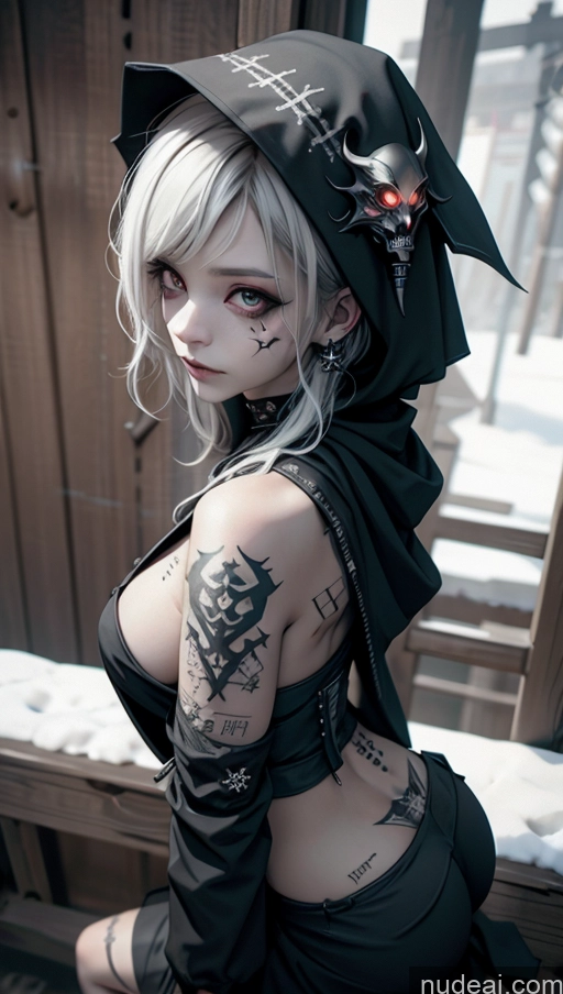 related ai porn images free for Milf Perfect Boobs Tattoos Gothic Punk Girl Snow Close-up View Fallout Straddling Cultist Hood Nude