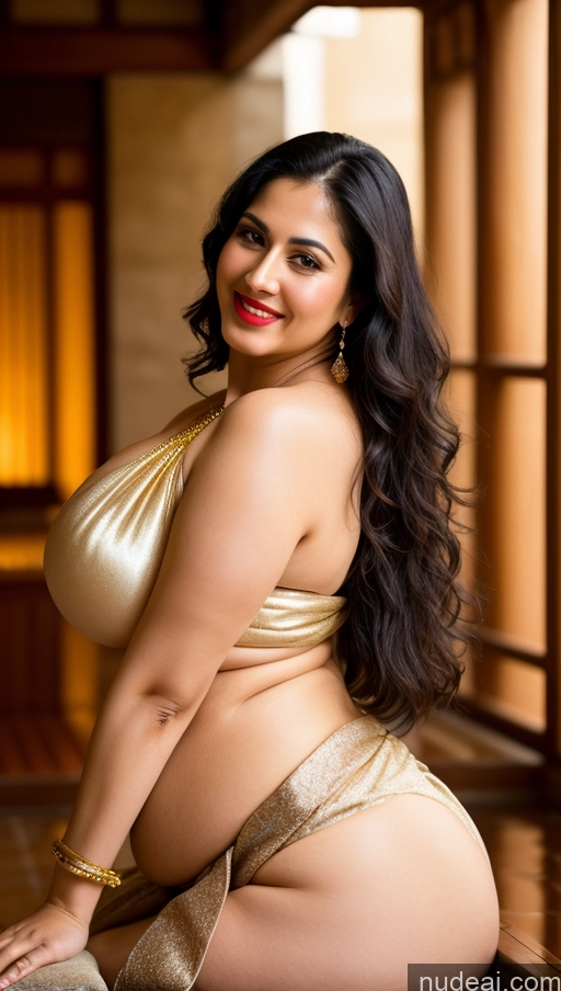 related ai porn images free for Woman Busty Huge Boobs Beautiful Lipstick Big Ass Chubby Fairer Skin 50s Happy Seductive Sexy Face Black Hair Straight Onsen Front View Sari Traditional Jewelry Gold Jewelry Bright Lighting Detailed Middle Eastern