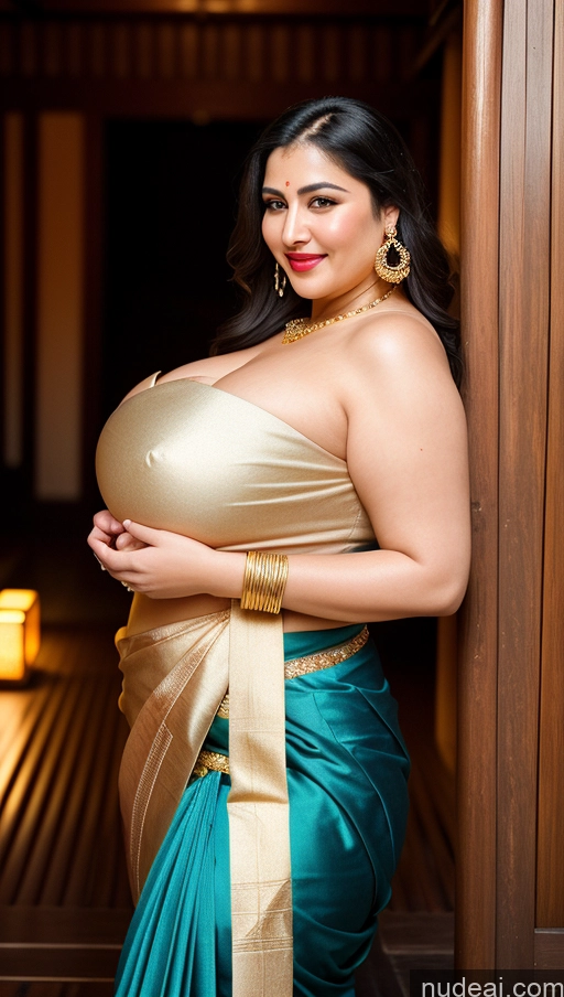 related ai porn images free for Woman Busty Huge Boobs Beautiful Lipstick Big Ass Chubby Fairer Skin 50s Happy Seductive Sexy Face Black Hair Straight Onsen Front View Sari Traditional Jewelry Gold Jewelry Bright Lighting Detailed Middle Eastern