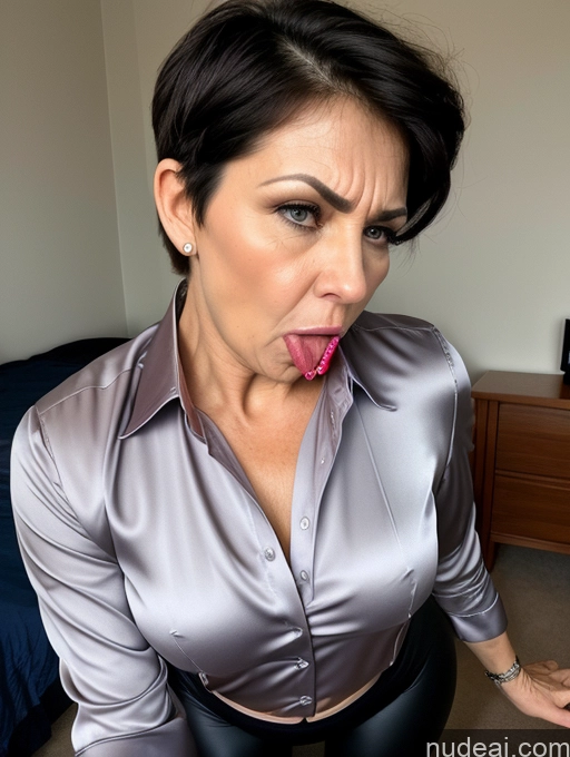 related ai porn images free for 60s Czech Milf Black Hair Pixie Angry Bedroom Blouse Shirt Yoga Pants Satin Simple Thick Blowjob Front View