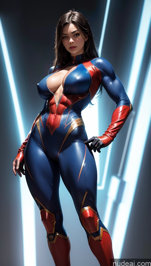 related ai porn images free for Several Superheroine Perfect Boobs Muscular Abs Perfect Body Science Fiction Style Mech Suit Superhero Powering Up