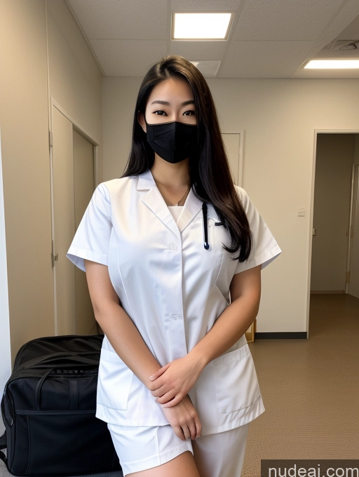 ai nude image of arafed woman in a white uniform and a black mask pics of Small Tits Beautiful Big Ass Thick Skinny Big Hips Long Legs Tall Pubic Hair 18 Serious Long Hair Japanese Fairer Skin Front View Short Chubby Face Mask Hospital Black Hair On Back Doctor Huge Boobs Perfect Boobs