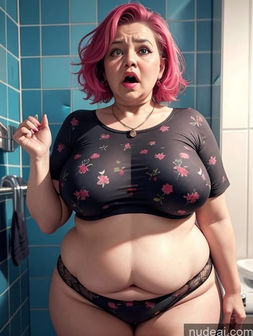 related ai porn images free for Milf Bathroom Fat Underwear Shocked