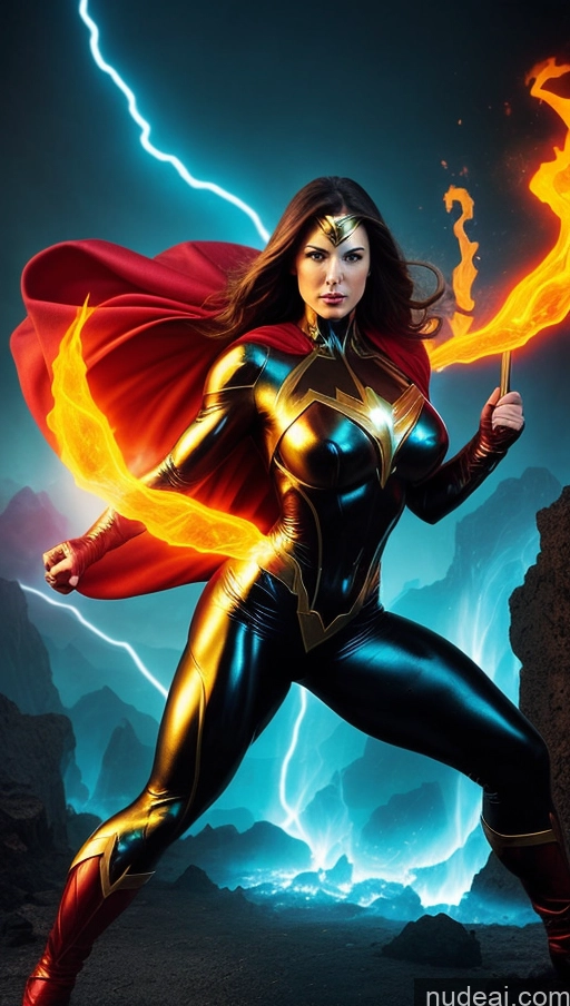 related ai porn images free for Several Busty Muscular Abs Perfect Body Bright Lighting Surrealist Hell Superhero Superheroine Dynamic View Powering Up