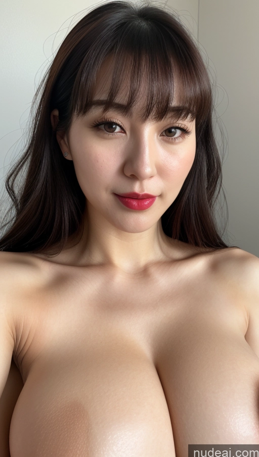 related ai porn images free for One Huge Boobs Beautiful Lipstick Fairer Skin 30s Close-up View Black Hair Korean Bangs Woman