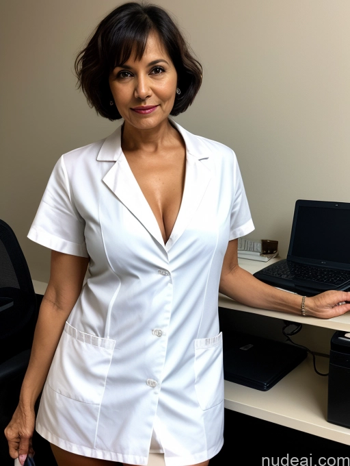 related ai porn images free for Milf Two Beautiful 70s Office Bra Casual Doctor Cleavage Partially Nude Dark Lighting Detailed Sexy Face Indian Lab Coat Short Hair