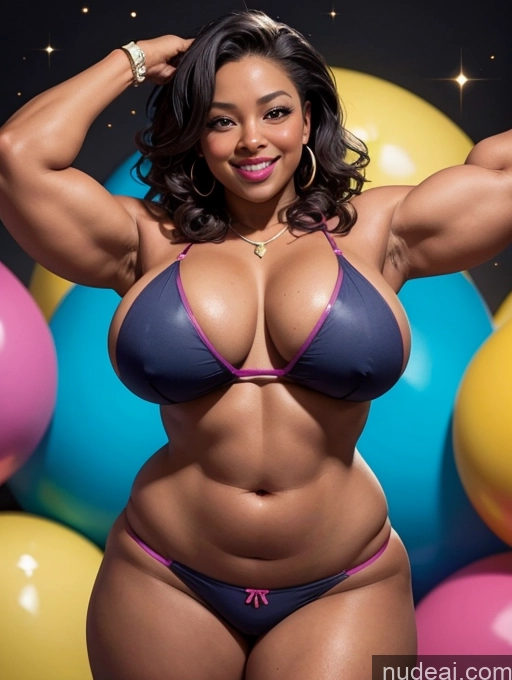 related ai porn images free for Dark Skin Abs Thick Chubby Fat Big Hips Muscular Happy Milf Underwear