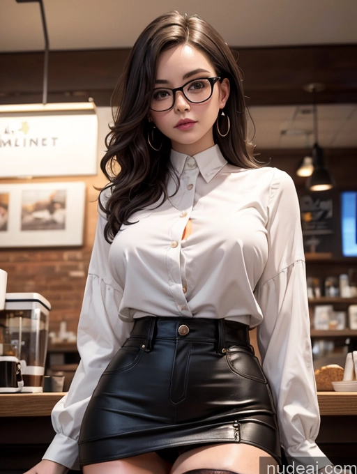 related ai porn images free for Athlete Busty Beautiful Glasses Big Hips Perfect Body Brunette Messy White Cafe Blouse Mini Skirt Thigh Socks Detailed Sexy Face 30s Thick