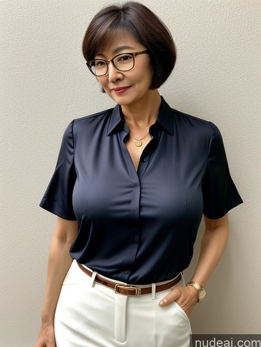 related ai porn images free for Milf Short Hair Korean Blouse Stylish Glasses Perfect Boobs Perfect Body