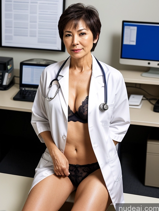 related ai porn images free for Milf Two Perfect Boobs Perfect Body Pubic Hair Short Hair Chinese Office Doctor Lab Coat Cleavage Dark Lighting Sexy Face 70s Partially Nude