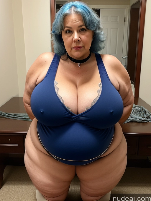 related ai porn images free for Milf Busty Huge Boobs Big Ass Thick Chubby Fat Big Hips Pregnant 80s Blue Hair Choker Bending Over