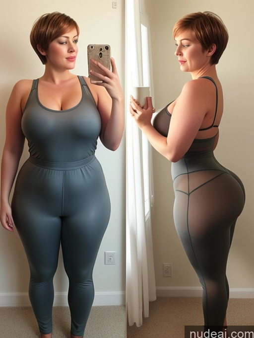 related ai porn images free for Seductive Front View Detailed Two Transparent Jumpsuit Orgasm Short Hair Woman Chubby Fat 50s German Yoga Pants Fairer Skin Ginger