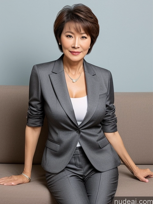 related ai porn images free for Milf Two Perfect Boobs Perfect Body Short Hair 70s Chinese Couch Casual Professor Stylish Suit Cleavage