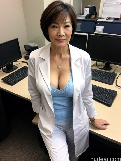 related ai porn images free for Milf Two Perfect Boobs Perfect Body Pubic Hair Short Hair 70s Chinese Office Doctor Lab Coat Cleavage Dark Lighting Sexy Face Detailed