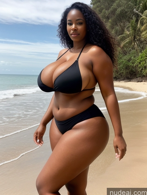 related ai porn images free for Woman One Huge Boobs Perfect Boobs Big Ass Big Hips Perfect Body 30s Black Hair Long Hair African Beach Bikini Cleavage Detailed Alternative