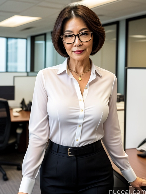 related ai porn images free for Milf Perfect Boobs Beautiful Glasses Perfect Body Short Hair 60s Chinese Office Blouse Casual Professor Stylish Suit Cleavage Dark Lighting Detailed Sexy Face